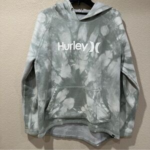 Hurley Women’s Tie Dye Hoodie Sweatshirt Hooded Pullover Teal Green Size XL ,
